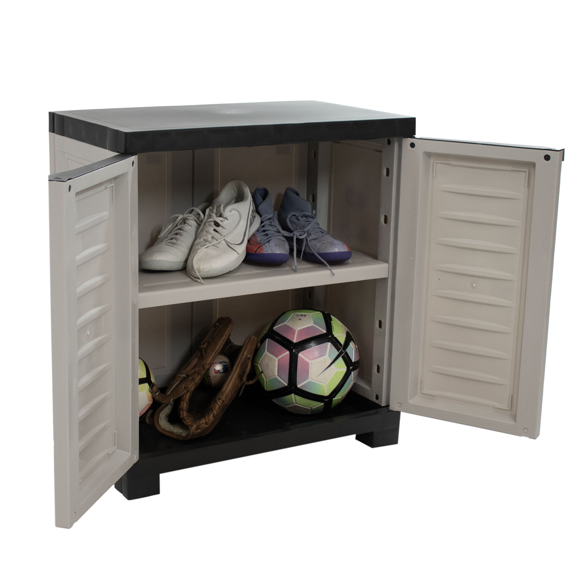 Sunnydaze Decor, Heavy-Duty Storage Cabinet - Gray, Width 23.25 in, Height 25.5 in, Depth 13.75 in, Model# SUP-332